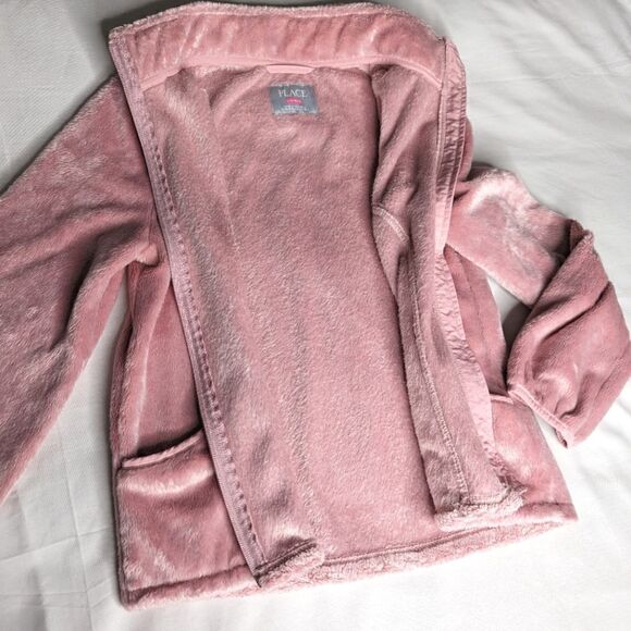 Children's Place Pink Faux Fur Jacket - Picture 3 of 8